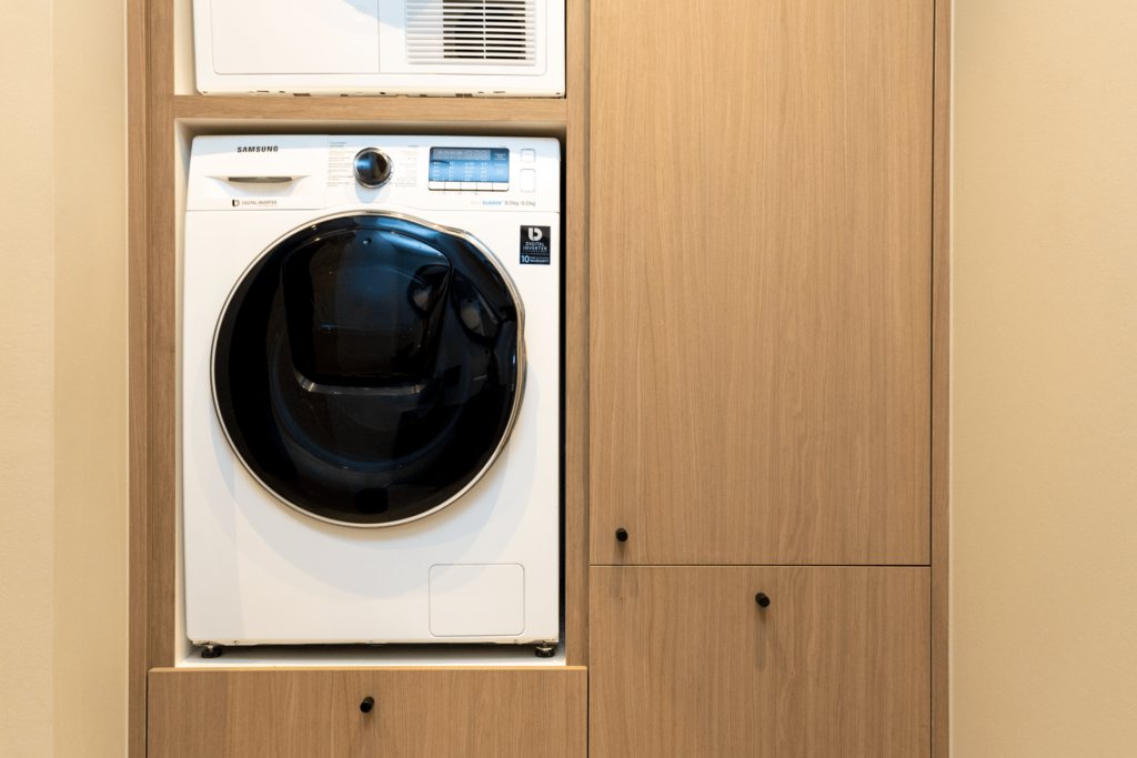 Maatkast voor wasmachine en droogkast